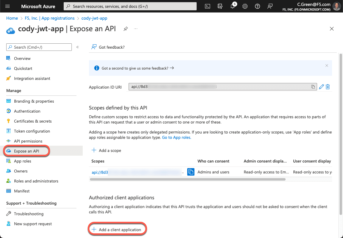 Add a Client Application