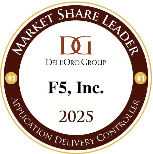 Dell'Oro Market Share Leader Award 2025 Overall Application Security and Delivery logo