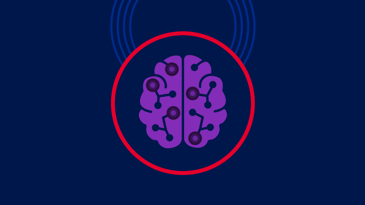 Brain with circle around it