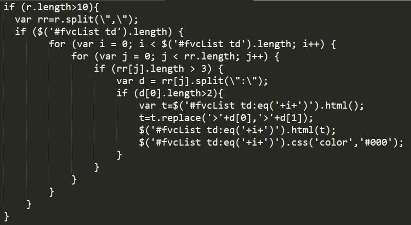 Figure 3. Screengrab from a recent sample of Ramnit malware showing web injection manipulating the HTML