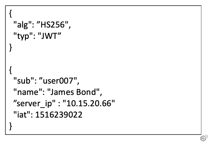 Sensitive internal information like an IP address is sometimes included in a JWT